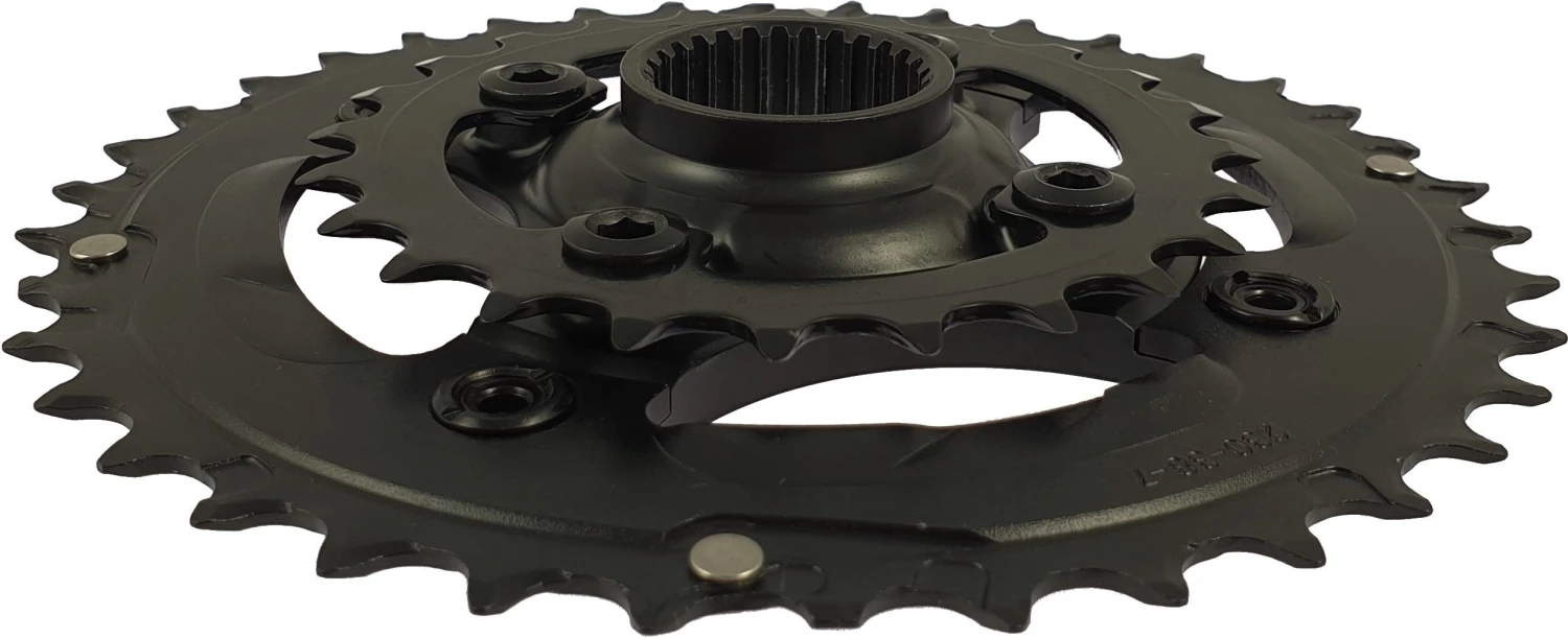 Giant - Plateau Double 38 / 24 Dents, Compatible 9 /10 Vitesses Avec Spider 5 Giant - Plateau Double 38 / 24 Dents, Compatible 9 /10 Vitesses Avec Spider – Image 3