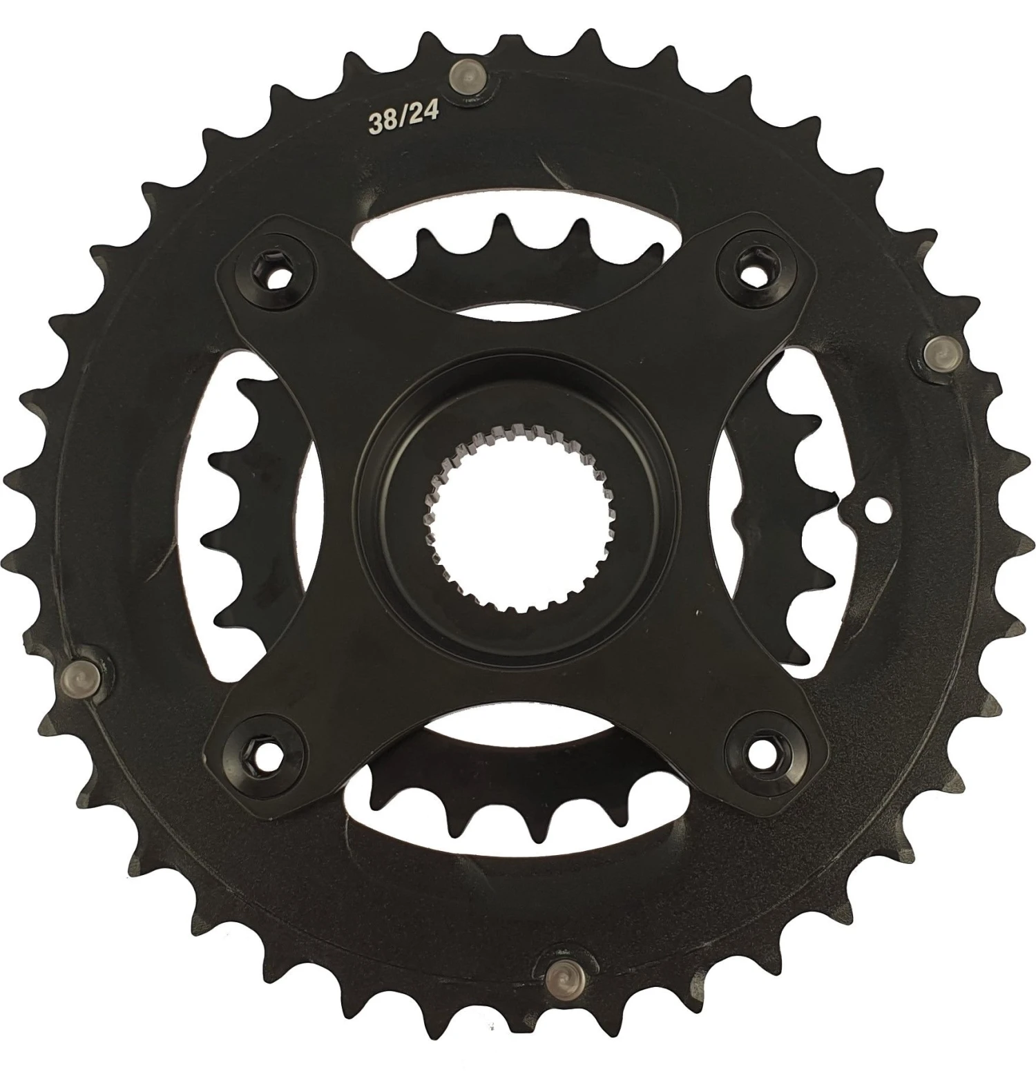 Giant - Plateau Double 38 / 24 Dents, Compatible 9 /10 Vitesses Avec Spider 4 Giant - Plateau Double 38 / 24 Dents, Compatible 9 /10 Vitesses Avec Spider – Image 2